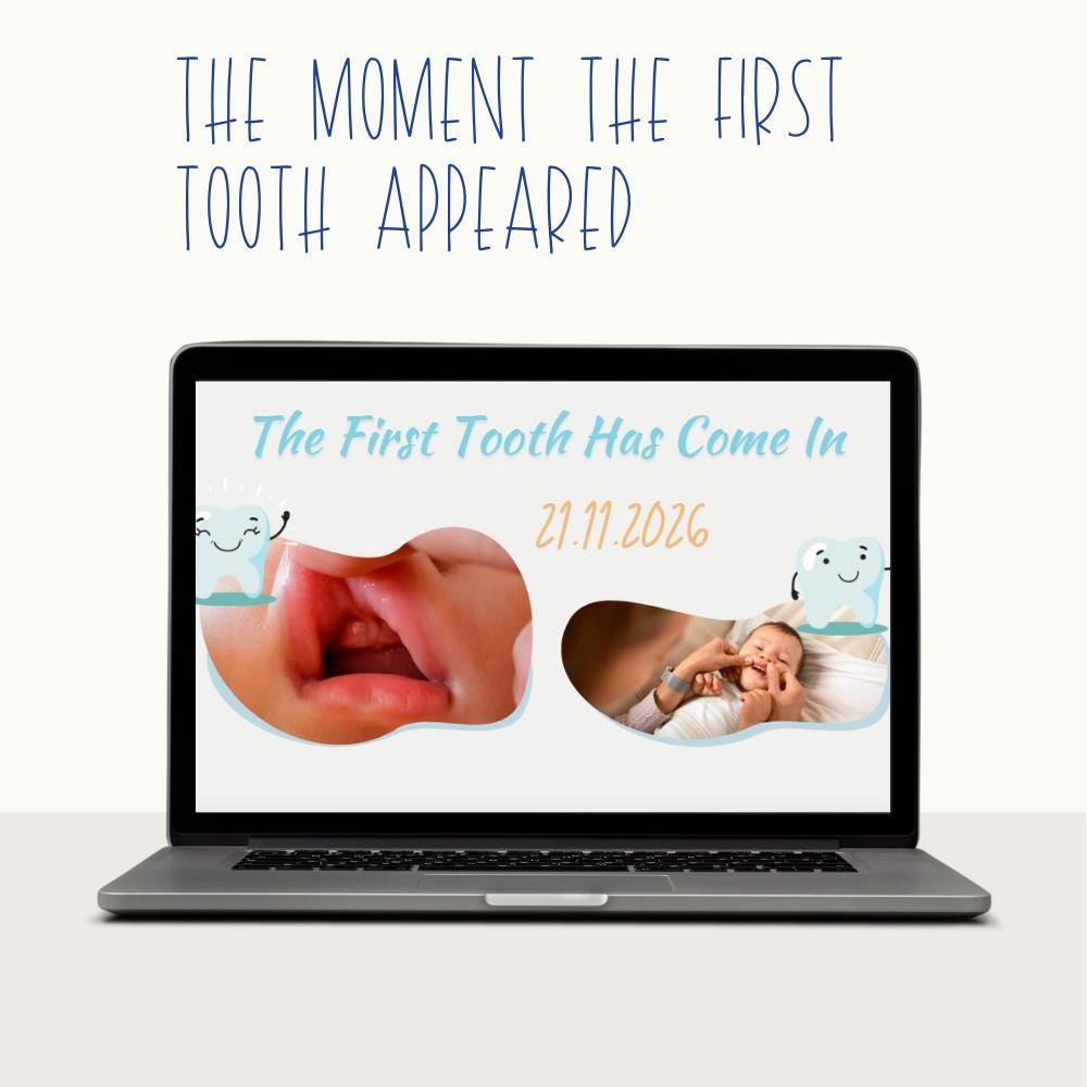 Pregnancy & Newborn Story Website Template: Digital Memory Book (CANVA)