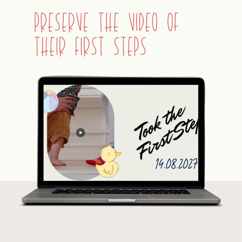 Pregnancy & Newborn Story Website Template: Digital Memory Book (CANVA)