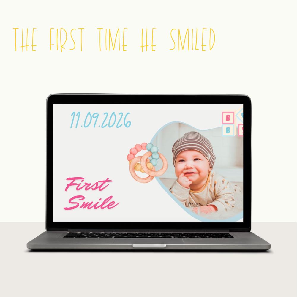 Pregnancy & Newborn Story Website Template: Digital Memory Book (CANVA)