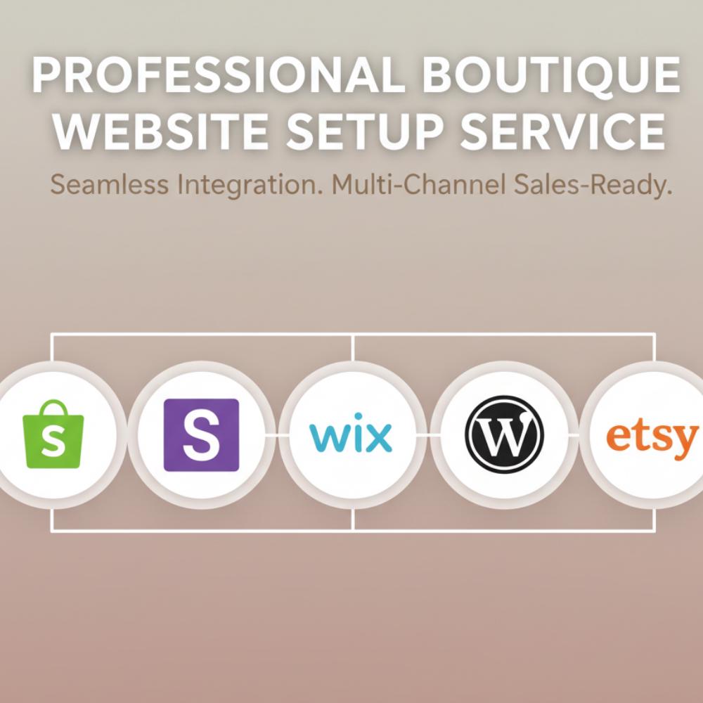 Professional Boutique Website Setup Service | Sales-Ready Store | Shopify, Squarespace, Wix, Wordpress